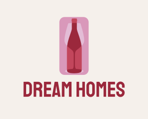 Wine Store - Wine Glass Bottle Party logo design