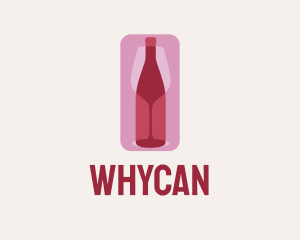 Cocktail - Wine Glass Bottle Party logo design