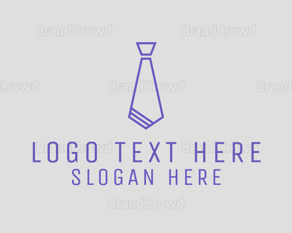 Stylish Suit Tie Logo