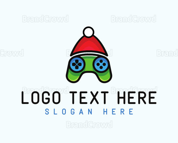 Santa Hat Game Controller Logo