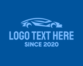 Car - Blue Sports Car logo design