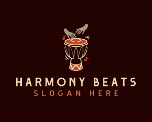 Percussion Tribal Drum logo design