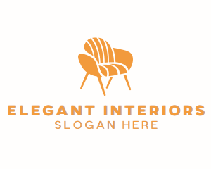 Interior - Chair Interior Furniture logo design