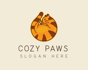 Orange Fat Cat logo design