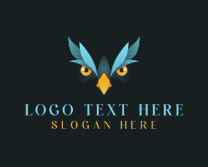 Night Vision - Night Owl Bird logo design