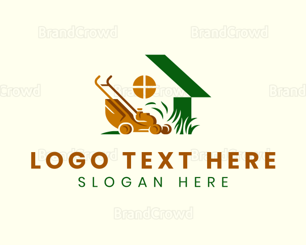 House Lawn Mower Logo