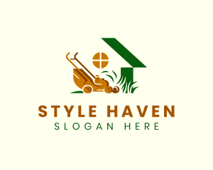 House - House Lawn Mower logo design