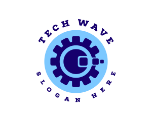 Electronic - Mechanic Cog Gear logo design