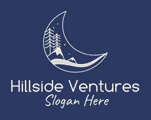 Hillside - Crescent Moon Campsite logo design