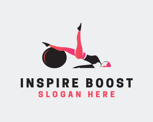 Exercise Fitness Woman logo design