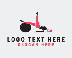 Physical Therapy - Exercise Fitness Woman logo design