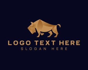 Oxen - Bison Agency Animal logo design