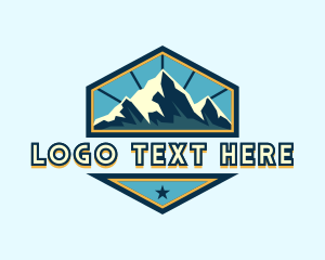 Campsite - Mountain Adventure Alpine logo design