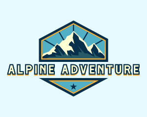 Alpine - Mountain Adventure Alpine logo design