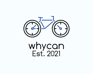 Cardio - Bike Clock Outline logo design