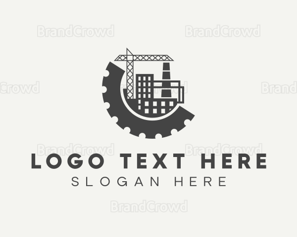 Industrial Factory Construction Logo