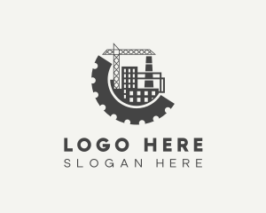 Construction - Industrial Factory Construction logo design