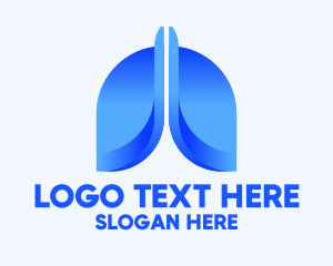 Respiratory System - Blue Lungs Clinic logo design