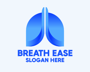 Respiratory - Blue Lungs Clinic logo design