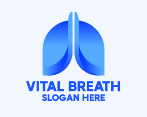 Breathing - Blue Lungs Clinic logo design