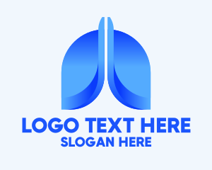 Respiratory - Blue Lungs Clinic logo design