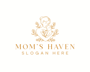 Floral Postpartum Parenting logo design