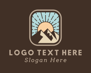 Traveler - Mountain Sun Camping logo design