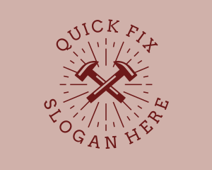 Hipster Hardware Hammer logo design