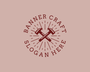 Hipster Hardware Hammer logo design