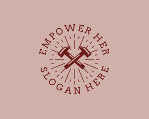 Hipster Hardware Hammer logo design