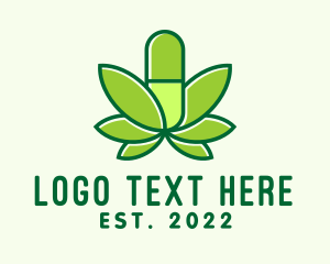 Leaf - Medical Pill Cannabis logo design