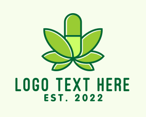 Cannabidiol - Medical Pill Cannabis logo design