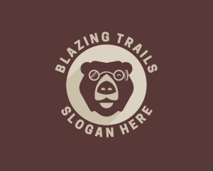 Bear Eyeglass Eyewear logo design