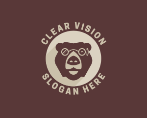 Optics - Bear Eyeglass Eyewear logo design