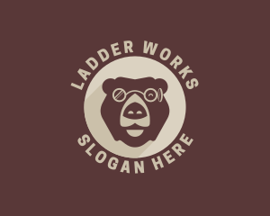 Bear Eyeglass Eyewear logo design