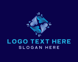 Pixel Technology Network logo design