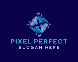 Pixel Technology Network logo design