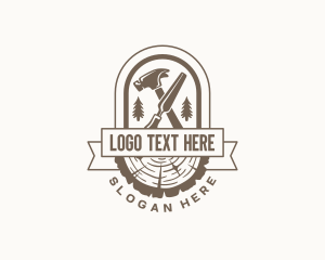 Woodwork - Hammer Chisel Woodworking logo design