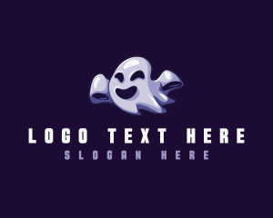 Spooky - Floating Ghost Spirit logo design