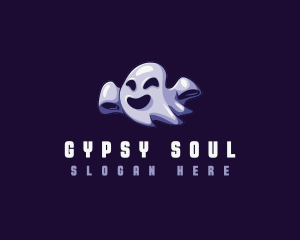 Floating Ghost Spirit logo design