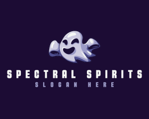 Floating Ghost Spirit logo design