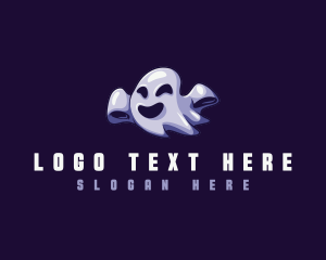 Horror - Floating Ghost Spirit logo design