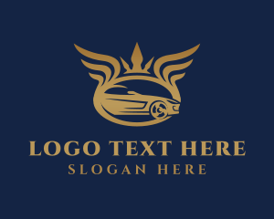 Auto - Golden Car Vehicle logo design