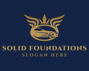 Golden Car Vehicle Logo