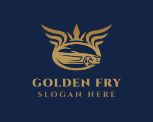 Golden Car Vehicle logo design