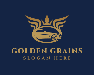 Golden Car Vehicle logo design