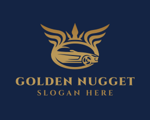 Golden Car Vehicle logo design