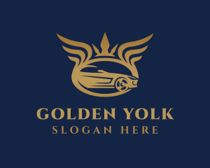 Golden Car Vehicle logo design