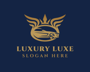 Golden Car Vehicle logo design