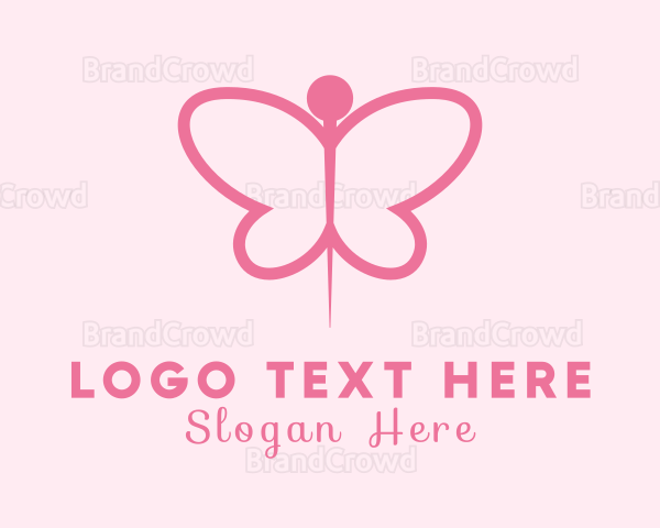 Pink Butterfly Needle Logo